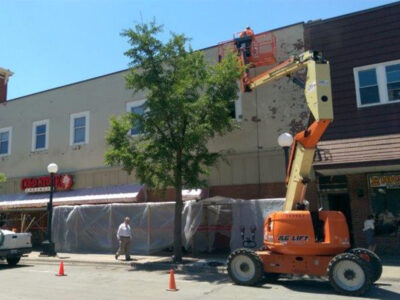 Cold Stone Creamery storefront brick facade